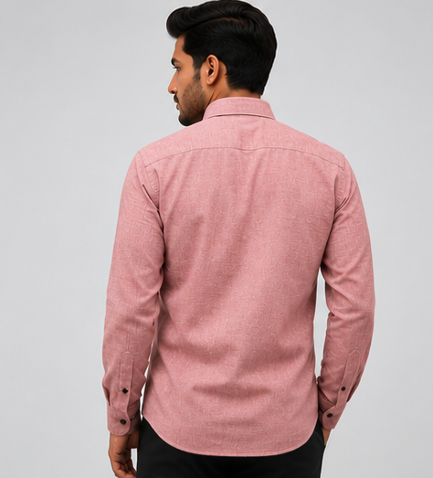 F2G Premium old money Cotton Full Sleeve Shirt – Dusty Pink