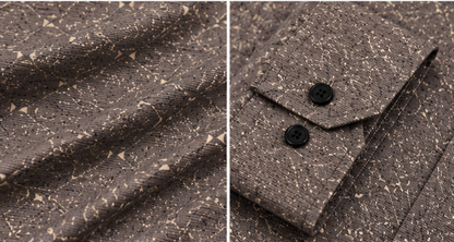 BERYLS Premium Printed Casual Shirt - Coffee Brown