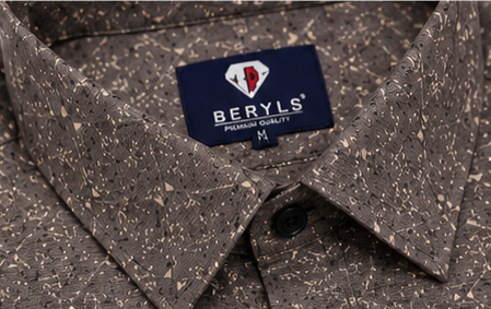 BERYLS Premium Printed Casual Shirt - Coffee Brown